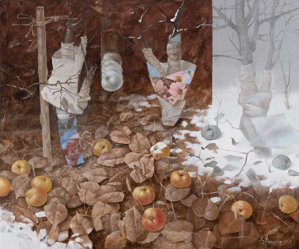 Sigitas Mickevičius paveikslas “Miško paklotė”. Tapyba, aliejus, drobė.