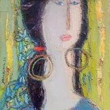 Natalia Yanekina paveikslas “Šventiška”. Tapyba, aliejus, drobė
