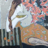 Natalia Yanekina paveikslas “Azalijos žydėjimas”. Tapyba, aliejus, drobė