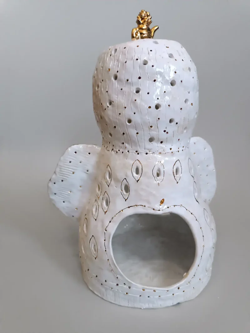 Aldona Barščiauskaitė porcelianinė žvakidė, šeimos židinys 2 (Angelas) - Image 5