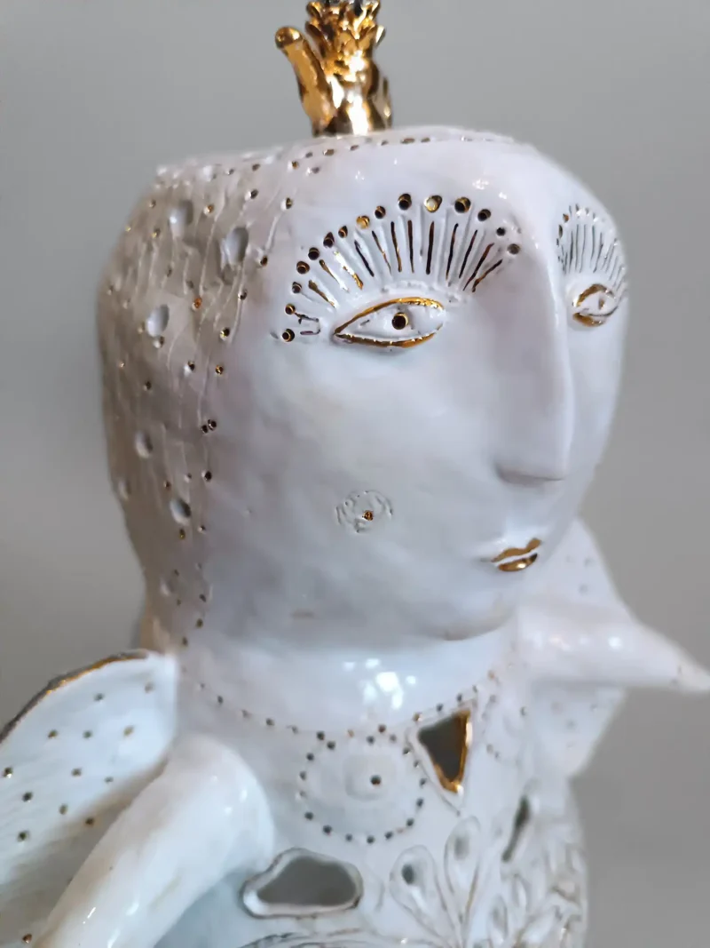 Aldona Barščiauskaitė porcelianinė žvakidė, šeimos židinys 2 (Angelas) - Image 2